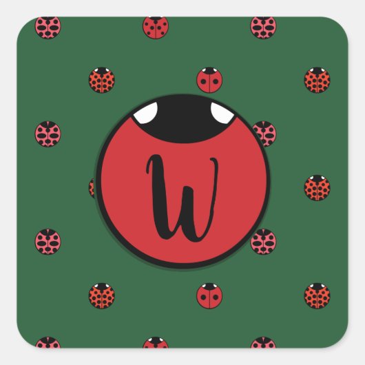 Ladybug Polka Dots Sticker (Vorderseite)
