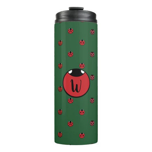 Ladybug Polka Dots Thermal Tumbler Thermosbecher (Vorderseite)