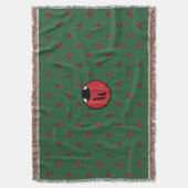 Ladybug Polka Dots Throw Blanket Decke (Vorderseite Vertikal)