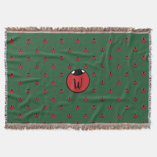Ladybug Polka Dots Throw Blanket Decke (Vorderseite)