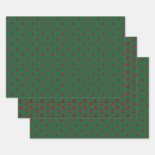 Ladybug Polka Dots Wrapping Paper Set Geschenkpapier Set (Set)