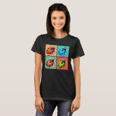 Ladybug Pop Illustration Colorful Animal Women T-Shirt (Vorne ganz)