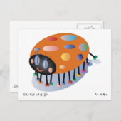 LADYBUG POSTCARD GREETING / JIM MALTESE POSTKARTE (Vorne/Hinten)