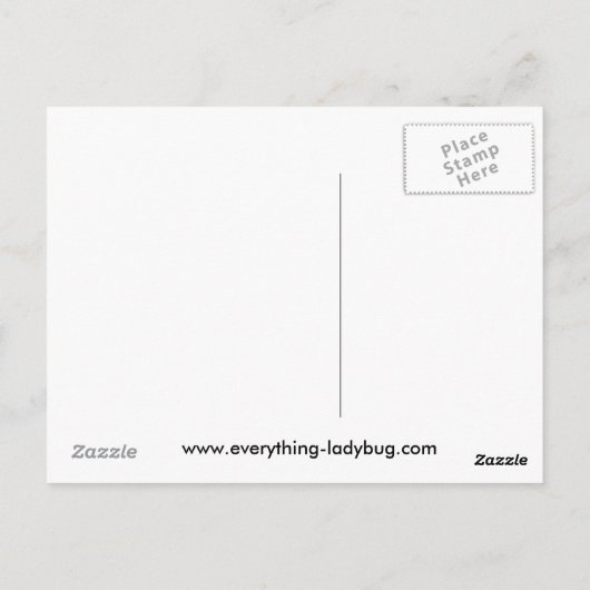 Ladybug Postcard Postkarte (Rückseite)