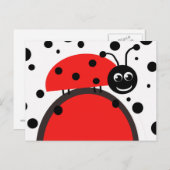Ladybug Postcard Postkarte (Vorne/Hinten)