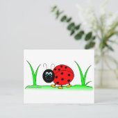 Ladybug Postcard Postkarte (Stehend Vorderseite)