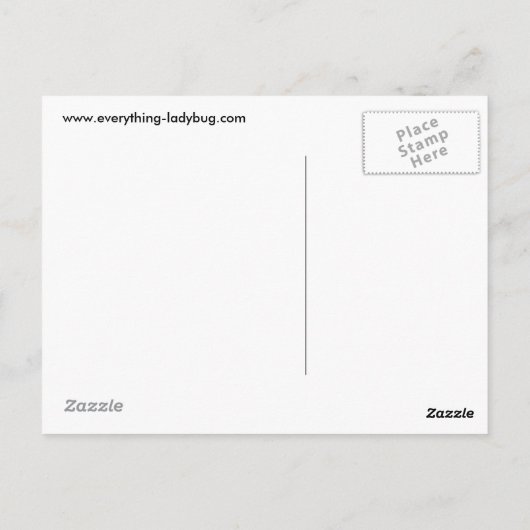Ladybug Postcard Postkarte (Rückseite)