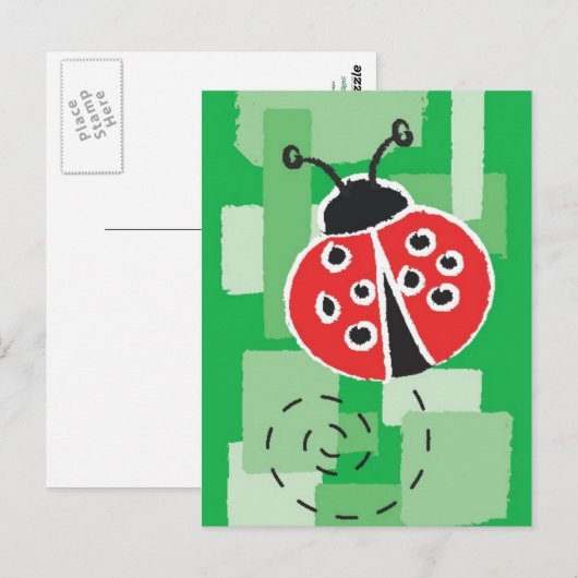 LadyBug Postcard Postkarte (Vorne/Hinten)