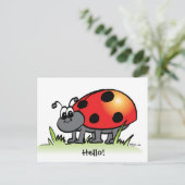 Ladybug Postcard Postkarte (Stehend Vorderseite)