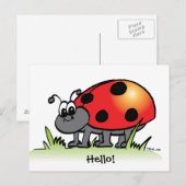 Ladybug Postcard Postkarte (Vorne/Hinten)