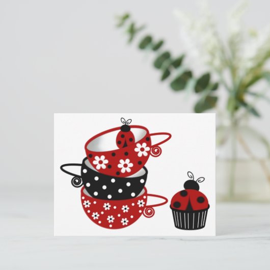 Ladybug Postcard - SRF Postkarte (Stehend Vorderseite)