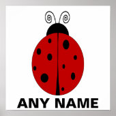 LADYBUG Poster-Design mit JEDEM NAME Poster (Vorne)