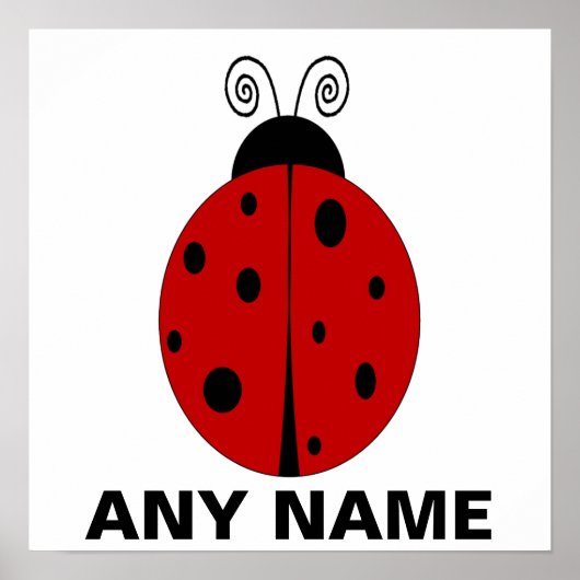 LADYBUG Poster-Design mit JEDEM NAME Poster (Vorne)