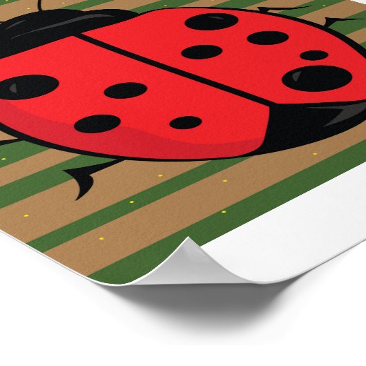 Ladybug Poster Print for Kids Room (Ecke)