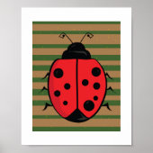 Ladybug Poster Print for Kids Room (Vorne)