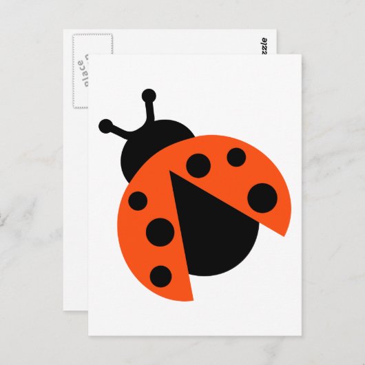 Ladybug Postkarte (Vorne/Hinten)