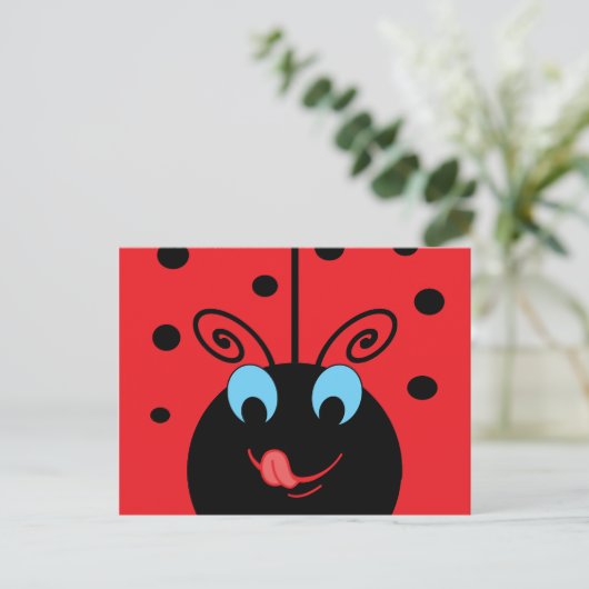 Ladybug Postkarte (Stehend Vorderseite)