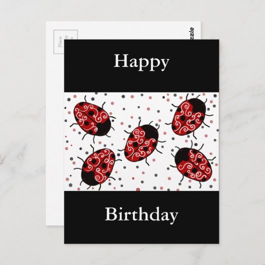 Ladybug Postkarte (Vorne/Hinten)