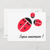 Ladybug Postkarte (Vorne/Hinten)