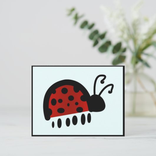 Ladybug Postkarte (Stehend Vorderseite)