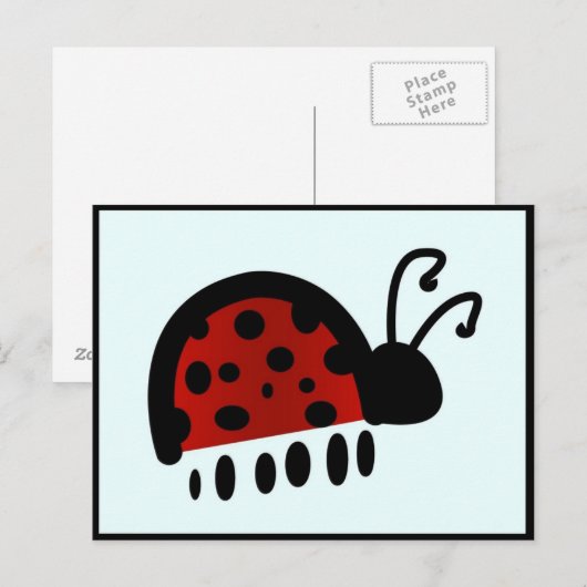 Ladybug Postkarte (Vorne/Hinten)