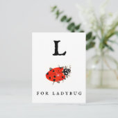 Ladybug Postkarte (Stehend Vorderseite)