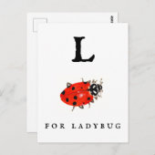 Ladybug Postkarte (Vorne/Hinten)