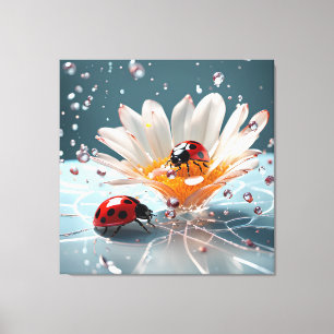 Ladybug - Premium Wrapped Canvas (Glanz) Leinwanddruck