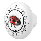 Ladybug Print Keramikknauf (Rechts)