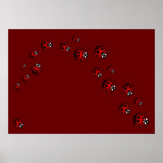 Ladybug Print Ladybird Art Large Ladybug Poster (Vorne)