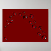 Ladybug Print Ladybird Art Large Small Poster (Vorne)