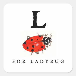 Ladybug Quadratischer Aufkleber