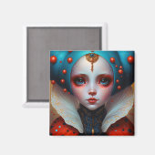 Ladybug Queen Niedlich Fantasy Art Magnet (Vorderseite/Rückseite)