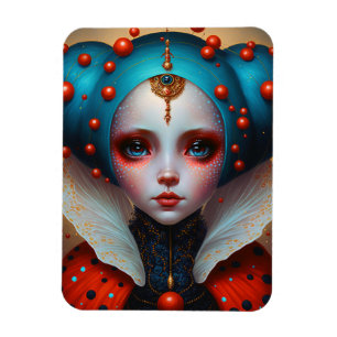 Ladybug Queen Niedlich Fantasy Art Magnet
