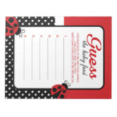 Ladybug rät das Baby Food Game Anspack Notizblock (Vorderseite)