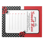Ladybug rät die Sweet Mess Game-Antwort Notizblock (Vorderseite)