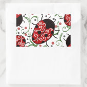 Ladybug Rechteckiger Aufkleber (Tasche)