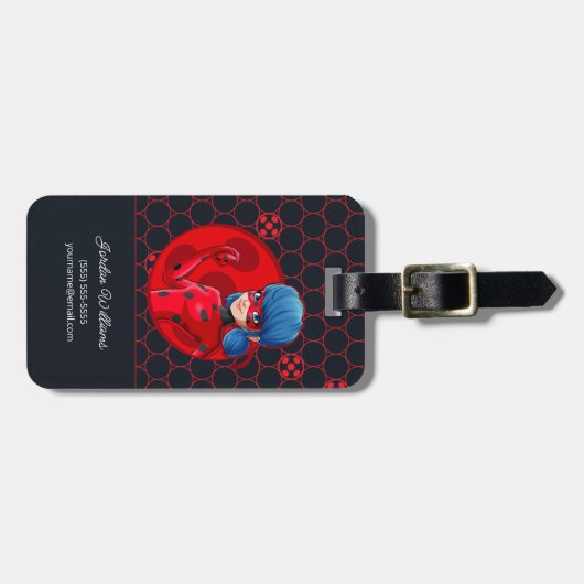 Ladybug Red Abzeichen Gepäckanhänger (Vorderseite horizontal)