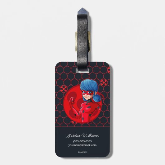 Ladybug Red Abzeichen Gepäckanhänger (Rückseite vertikal)