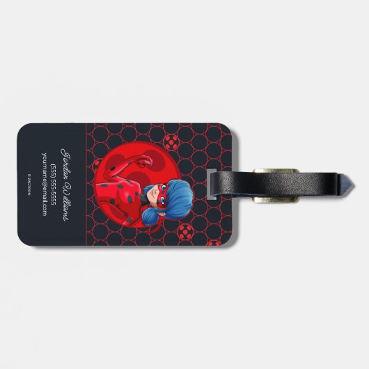 Ladybug Red Abzeichen Gepäckanhänger (Rückseite horizontal)