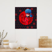 Ladybug Red Abzeichen Poster (Küche)