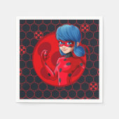 Ladybug Red Abzeichen Serviette (Vorderseite)