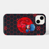 Ladybug Red Badge iPhone Hülle (Rückseite (Horizontal))