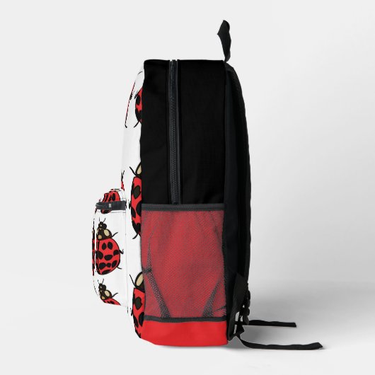 Ladybug Red Black Insect Ladybug Bedruckter Rucksack (Rechts)