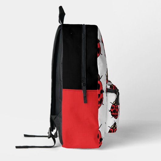 Ladybug Red Black Insect Ladybug Bedruckter Rucksack (Links)