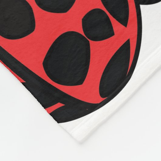 Ladybug Red Black Insect Ladybug Fleecedecke (Ecke)