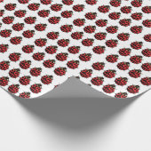 Ladybug Red Black Insect Ladybug Geschenkpapier (Ecke)