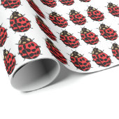 Ladybug Red Black Insect Ladybug Geschenkpapier (Rolleneckpunkt)