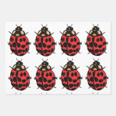 Ladybug Red Black Insect Ladybug Geschenkpapier Set (Vorderseite 3)