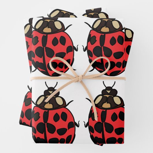 Ladybug Red Black Insect Ladybug Geschenkpapier Set (Beispiel)